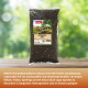 Tüte PANTO Schwarze Sonnenblumenkerne (Sonnenblumenkerne schwarz) 1 kg mit einem auf dem Etikett abgebildeten Specht.