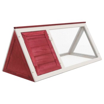 Holz Kaninchenstall / Kleintierstall rot