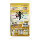 Eine Tüte Lucky's Food Code Katzenfutter mit einer Cartoon-Schwarzen Katze und bunten Grafiken, die 'Protein Boost' und 'Mix It Up!' hervorheben.