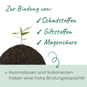 Eine Nahaufnahme einer Katze und eines Hundes, die in einem grasbewachsenen Feld interagieren, mit einem Behälter des 'Magenschutz' Magen-Schutzpräparats, der prominent angezeigt wird.