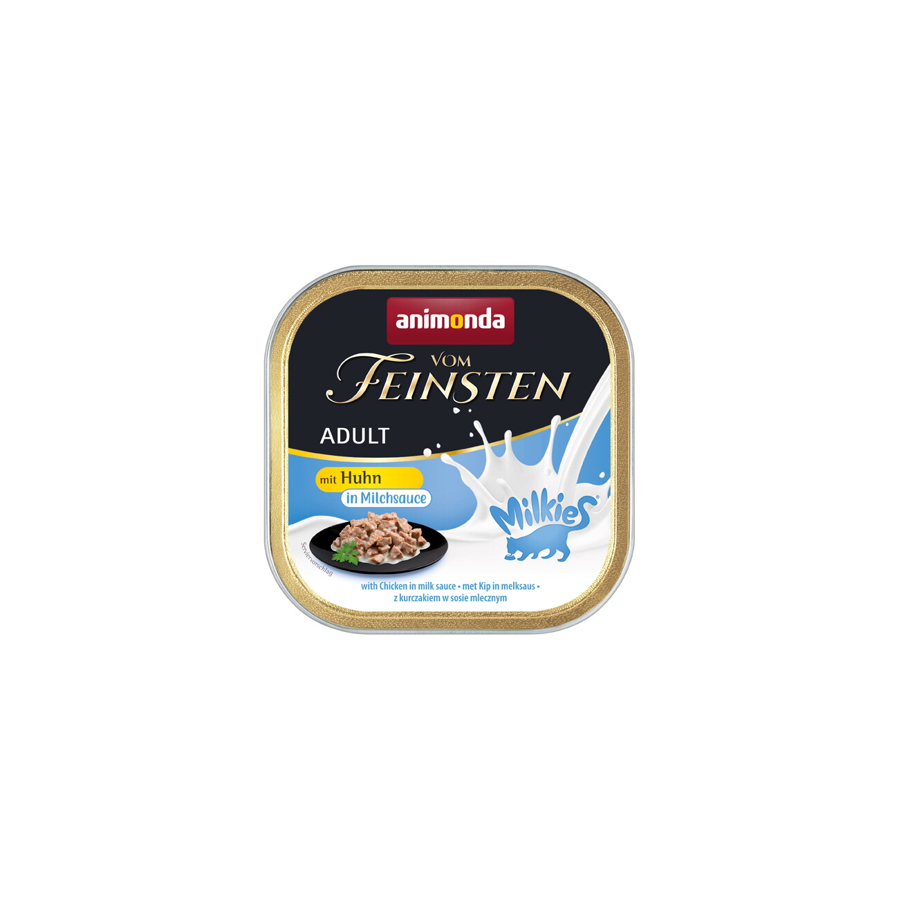 animonda Vom Feinsten Nassfutter Katze, Adult, Milkies 32x100g Huhn, in Sauce