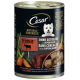 Cesar Natural Goodness Hundefutterdose mit einer Terrine aus Rindfleisch, garniert mit Karotten und grünen Bohnen, beschriftet mit "Ohne Getreide."