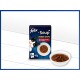 Opakowanie karmy dla kotów Felix Soup Tender Strips z wizerunkiem zabawnego kota, z miseczką z zupą pokazującą delikatne paski. Zawiera 6 x 48g porcji.