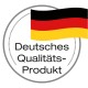 Logo mit der deutschen Flagge und dem Text 'Deutsches Qualitäts-Produkt' in Fettdruck, das ein Qualitätsprodukt aus Deutschland anzeigt.