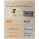 4-in-1 Katzenstreuset mit extra großer Katzentoilette, Aufbewahrungsbox, Streumatte, Schaufel und einer Katze, die heraustritt.