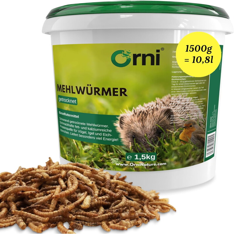 Orni getrocknete Mehlwürmer 1,5 kg