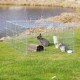 Freilaufgehege mit Abdeckung anthrazit/ grau 2,16 m, 1,16 m, 65 cm