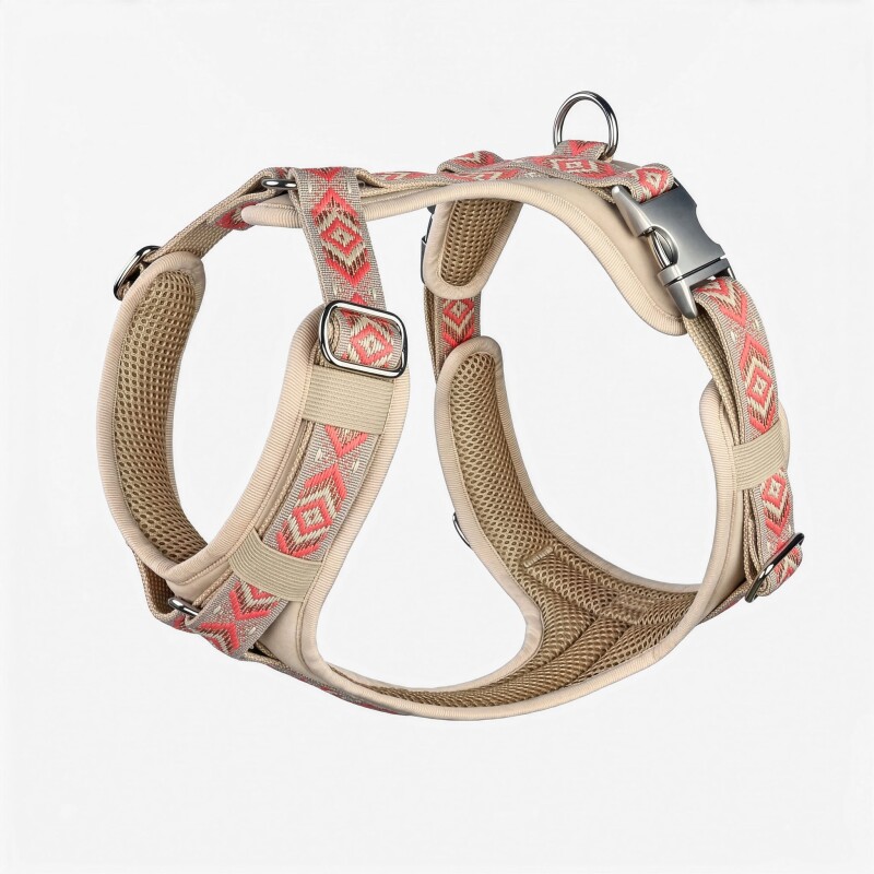 THE DOG IDEA Hundegeschirr Boho Coral XS