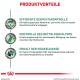 Infografik, die die Produktvorteile für Katzenfutter hervorhebt: effiziente Gewichtskontrolle, besseres Fressverhalten und Erhalt der Muskelmasse.