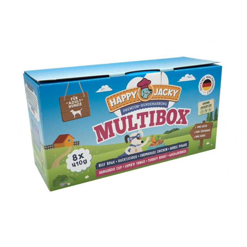 HAPPY JACKY Nassfutter Multibox 8x410g 8er Pack/410g