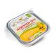Insektenpâté für Katzen mit Kürbistopping in einem 150 g silbernen Behälter, beschriftet mit 'Ich liebe meine Katze' und 'Alleinfuttermittel für ausgewachsene Katzen.'