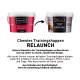 Zwei Chewies Training Snacks Behälter, "Monoprotein Känguru" und "Training Happens Känguru", zeigen ein modernes Design und heben Nachhaltigkeit hervor.