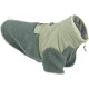 Manteau matelassé pour chien couleur vert sauge avec corps en sherpa doux, col montant et cordons de serrage réglables