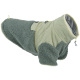 Manteau matelassé pour chien couleur vert sauge avec corps en sherpa doux, col montant et cordons de serrage réglables