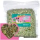 MultiFit-Heu mit Pfefferminze für kleine Haustiere, mit einem bunten Etikett, das Bilder eines Kaninchens, eines Meerschweinchens und eines Hamsters zeigt.