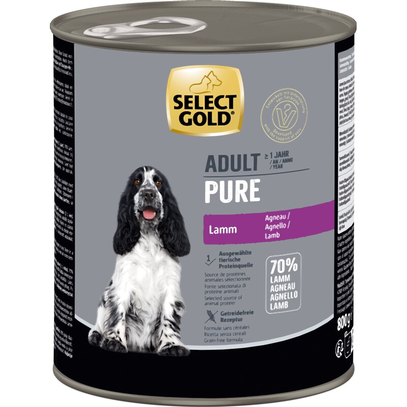 SELECT GOLD Pure Adult Lam 24x800 g