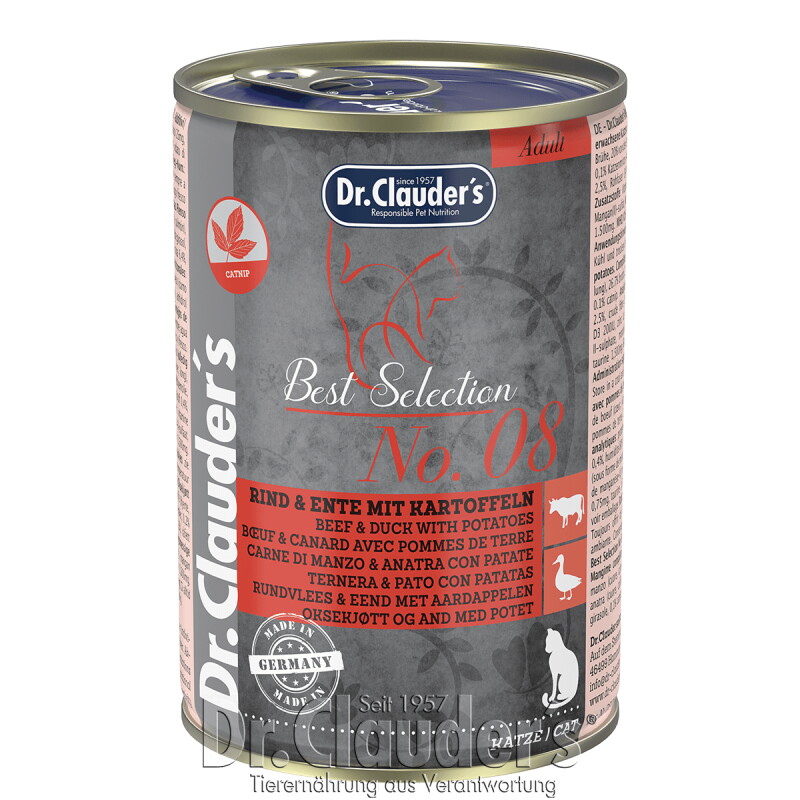 Dr. Clauder's Best Selection No8 Rind & Ente mit Kartoffeln 12x400 g