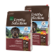 Deux sacs de nourriture pour chiens Real Nature Country Selection, étiquetés "Alpine", conçus pour les chiens âgés, contenant de la dinde et des herbes alpines, 4 kg chacun.