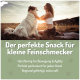 Grüner zylindrischer Behälter mit Hundesnacks im Pfotenabdruckdesign, mit dem Text "Yummy Snacks" und "Für Hunde."