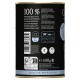 Dosenfutter für Katzen mit einem schwarzen Etikett, das "100% Premiumqualität" und "Ohne künstliche Farbstoffe oder Konservierungsstoffe" angibt, 400g.
