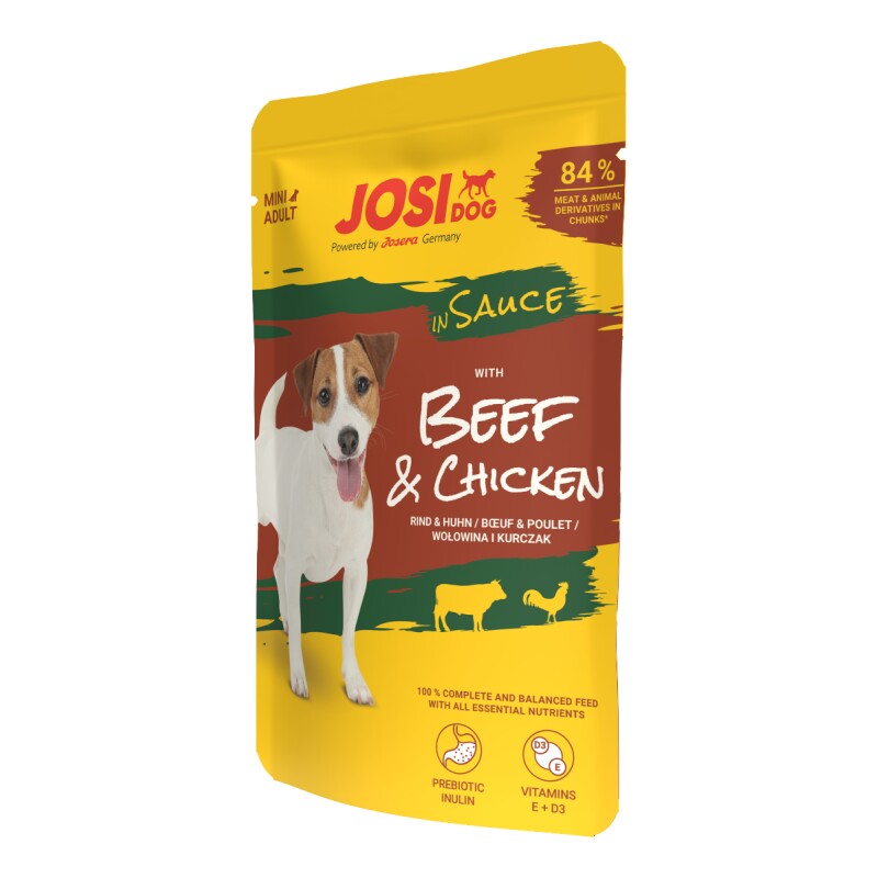 JosiDog Mini Rind & Huhn in Soße 24 x 100 g