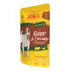 JosiDog Mini Adult Hundefutterbeutel mit Rindfleisch und Huhn in Sauce, 84% Fleisch, präbiotisches Inulin, Vitamine E und D3.