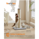 Eine 3 kg schwere Katze namens Paul kratzt an einem hohen Kratzbaum, während das 2,5 kg schwere Kätzchen Eleven mit einem Spielzeug spielt. Produkt: "Hoher Kratzbaum."