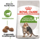 Royal Canin Active Life Outdoor Katzenfutter für Katzen ab 7 Jahren, mit einer Bengal-Katze auf der Verpackung, mit abgebildeten Kroketten.