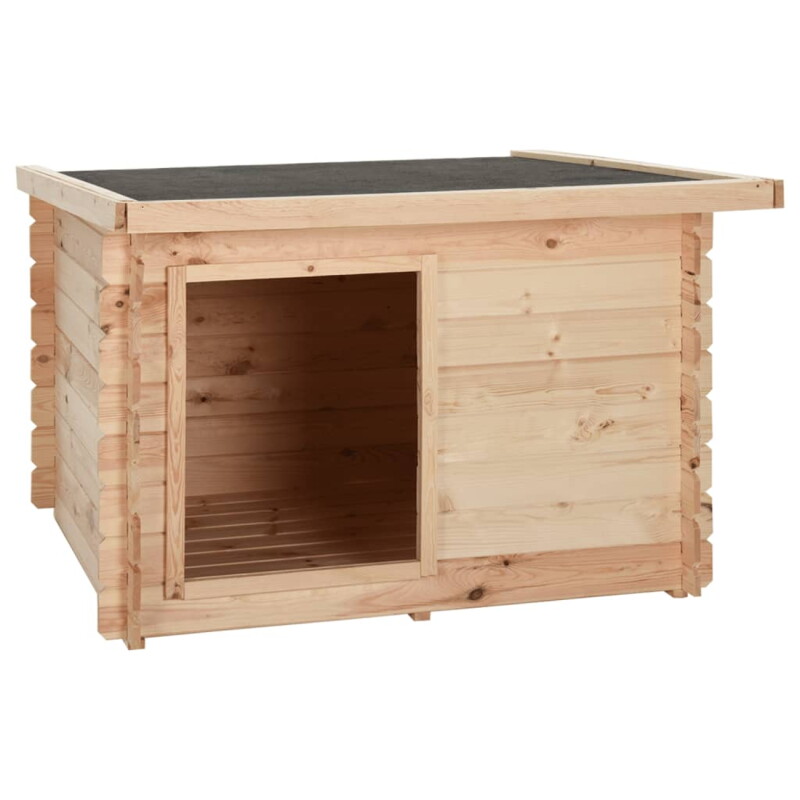 VidaXL Hundehütte Kiefer Massiv 1,225 m, 1,18 m, 82,6 cm