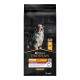 Beutel mit Purina Pro Plan Hundefutter für mittelgroße/große Hunde 7+, mit "Hohem Protein" und "Keine Farbstoffe" Etiketten und Hundebild.