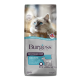 Burgess Neutered Cat Huhn Alleinfutter, 10 kg Sack mit Foto einer blauäugigen Katze, Aufschrift 'Advanced High Protein Recipe'.