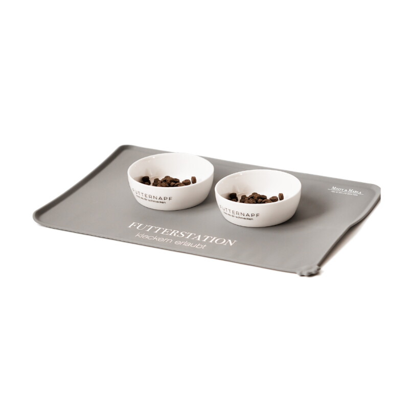 Minty&Marla Futterstation 3er Set Katze grau