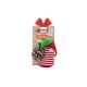 Beeztees Christmas-themed cat toy set with striped stocking, green spring, and red, white, and green pom-pom on festive card.