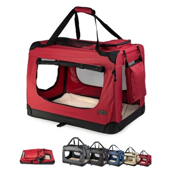 Hundetransportbox - faltbar - rot S