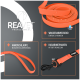 Orangefarbener Hundeleine mit folgenden Eigenschaften: wasserdicht, leicht zu reinigen, rutschfester Griff und 360° drehbarer Clip. REAVET Professional-Logo.