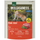 Real Nature Wilderness Adult Pure Beef Katzenfutterbeutel mit Wildkatze und Rindfleischbild, 65% Rind, 35% Obst/Gemüse, 0% Getreide
