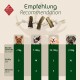 Diagramm, das die Gewichtskategorien von Hunden und die Größen von Spielzeugen zeigt: <7kg (S, 1), 7-10kg (M, 2), 10-15kg (L, 3), >15kg (XL, 4).