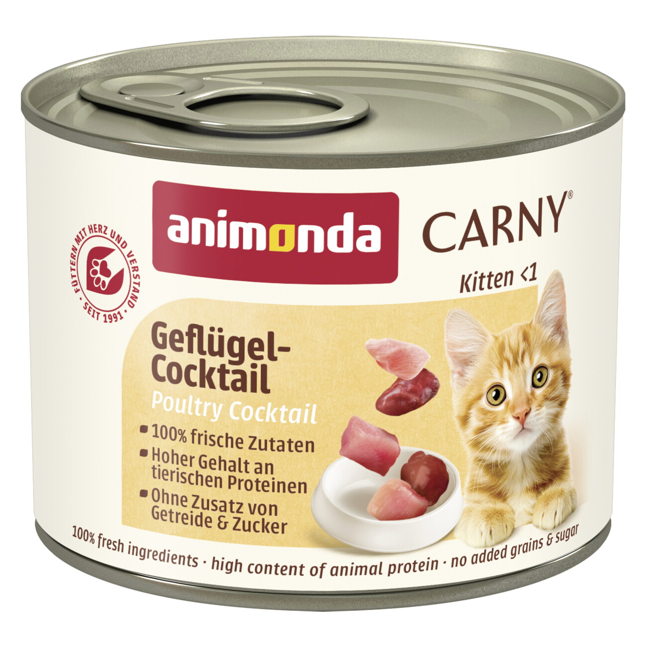 animonda Carny Nassfutter Katze Kitten Geflügel Cocktail 24x200 g