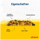 Haufen Josera‑Futtermischung mit deutscher Beschriftung: Eigenschaften; darmflora stabilisierend; Muskelzellschutz; Extra Energie.