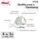 Image of a Flexi dog leash with a soft grip, sturdy tape, and braking system. Size S, max 12kg, 3m tape, made in Germany.