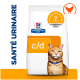 Nourriture pour chat Hill's Prescription Diet c/d pour la santé urinaire, cliniquement prouvée pour dissoudre les calculs de struvite en 7 jours.