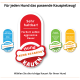Bild von Hundekauspielzeugen, die für Haltbarkeit und Kau-Stile beschriftet sind: "Sehr langlebig!" und "Unterstützt sogar aggressive Kauer."