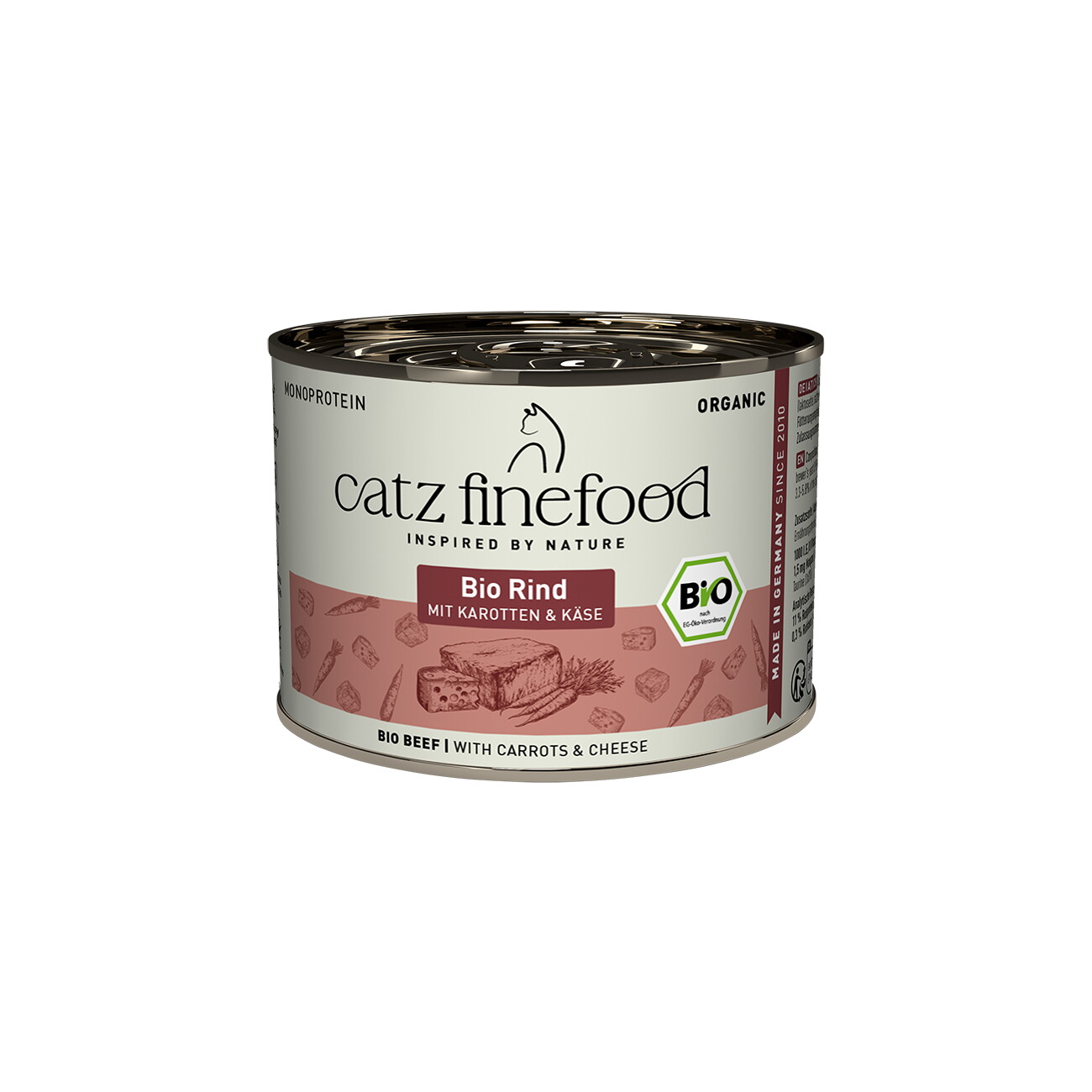 Catz finefood Nassfutter Katze Bio Adult Rind 6x200 g