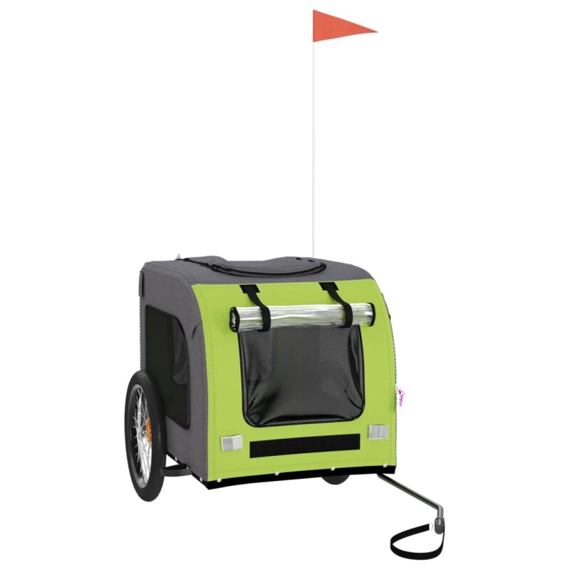 VidaXL Fahrradanhänger Hund 125 X 64 X 66 Cm (L X B X H) Grün