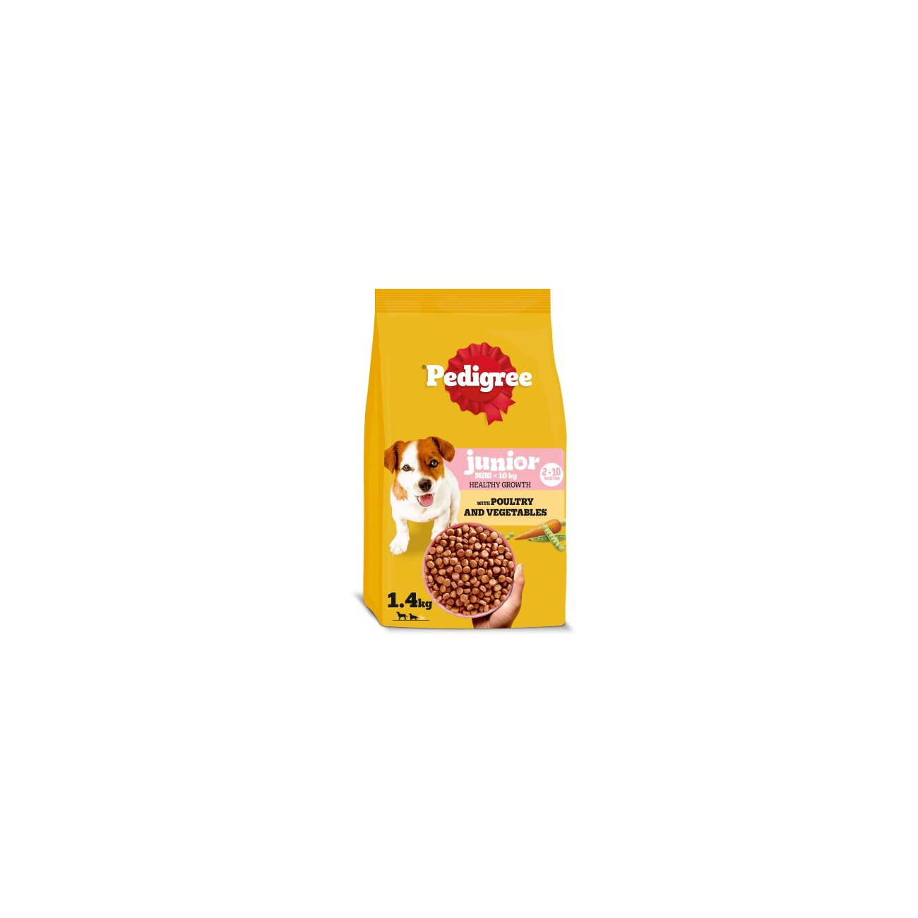 Pedigree Junior Small Dog Poultry & Vegetable Dry Dog Food 1.4kg