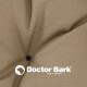 Größenvorschlagstabelle für Hundebetten von Doctor Bark, die Maße, Dicke, Hunderassen und Rückenlängen für verschiedene Größen (S bis 3XL) detailliert.