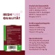 Dose mit Haustierfutter, beschriftet mit "Irish Pure Qualität" und Nährwertinformationen, einschließlich Protein, Fett, Vitamine und Mineralien.