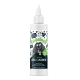 Flasche Bugalugs Beruhigender Ohrreiniger für Haustiere, 200 ml, mit Hundeillustration und Text „Von Menschen getestet, nicht an Tieren“, „Vegan“ und „Hergestellt in Großbritannien“.