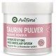 AniForte pink-weißes Taurinpulverglas: TAURIN PULVER / TAURINE POWDER — Unterstützt das Herz-Kreislauf-System, Hundesymbol.