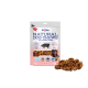 Opakowanie Natural Dog Chews Pig Inner Ears z przezroczystym oknem, prezentujące etykiety "100% Tasty" i "Gently air dried."
